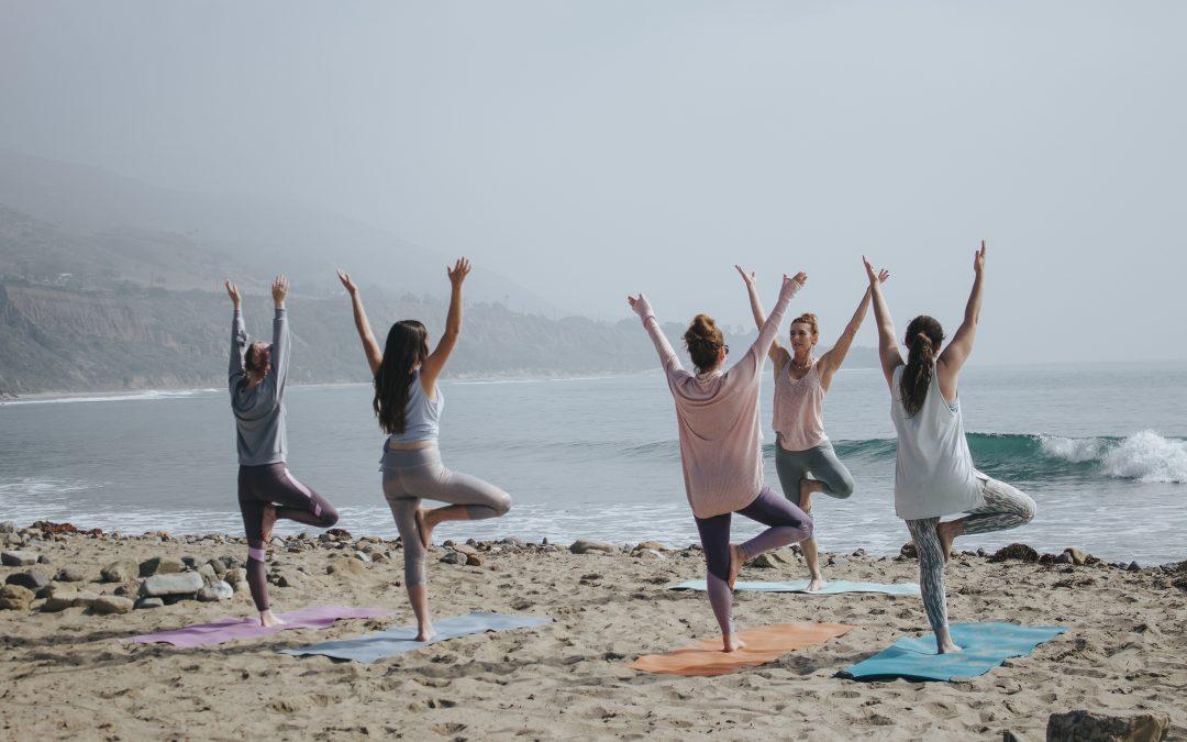 A side job for teachers could be a yoga class at the beach.