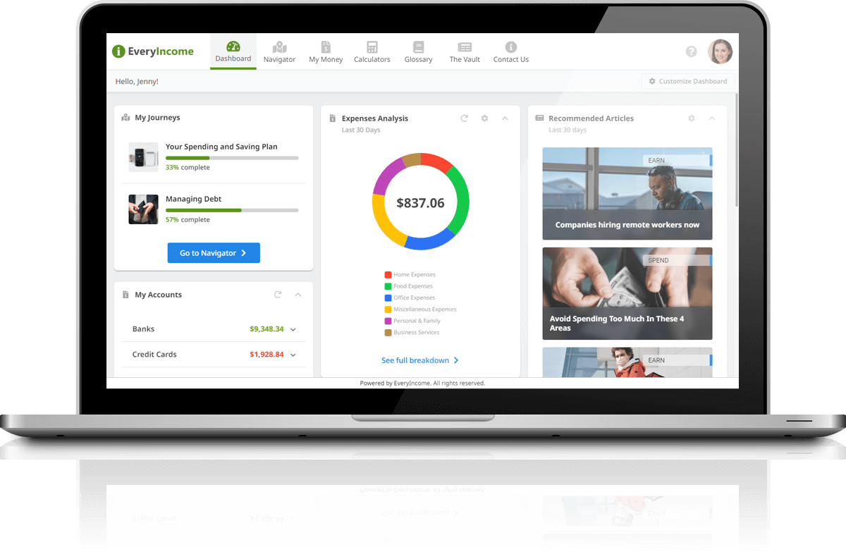 EveryIncome Dashboard EveryIncome Dashboard