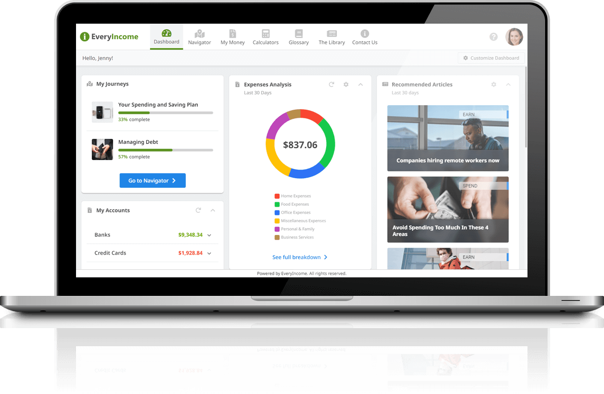 EveryIncome Dashboard EveryIncome Dashboard